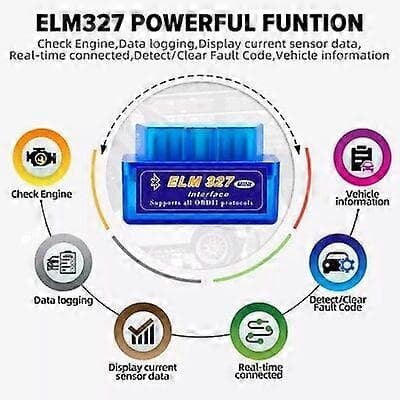 ELM327 Mini V2.1 Bluetooth-detektor OBD Bluetooth Bilfeilfunksjonsdetektor OBD2