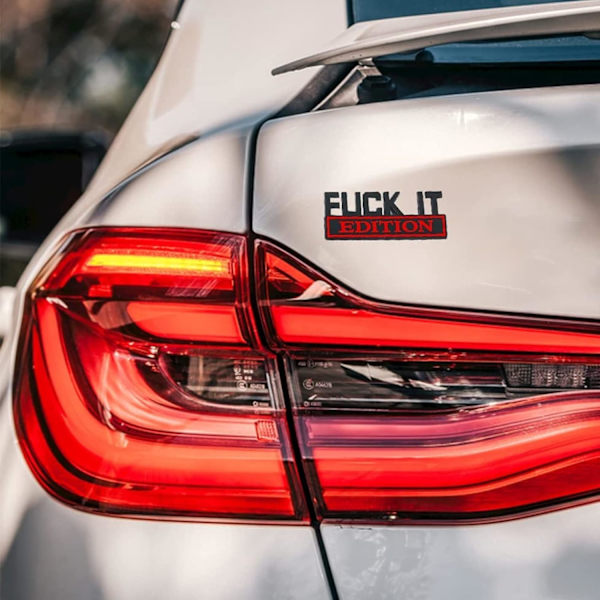 3D-klistremerke for bil, emblemer for bilklistremerker, egnet for innvendig og utvendig dekorasjon av bilen eller overflaten av glass（Svart rød）
