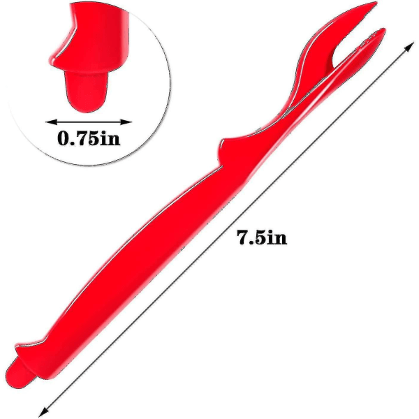 Nem oplukker af skaldyr, skaldyrsværktøj til hummer, krabbe (6 stykker, rød)