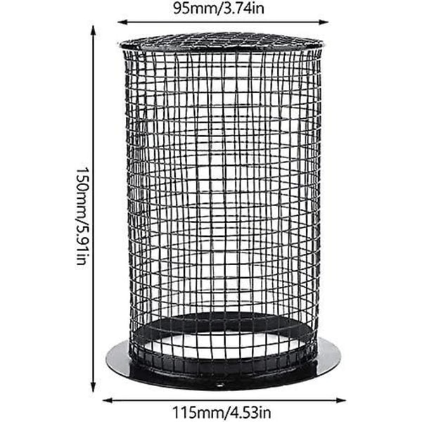 Terrariumburvärmare Lampskärm Skyddsbur Förhindra skållning fria djur (liten rund)