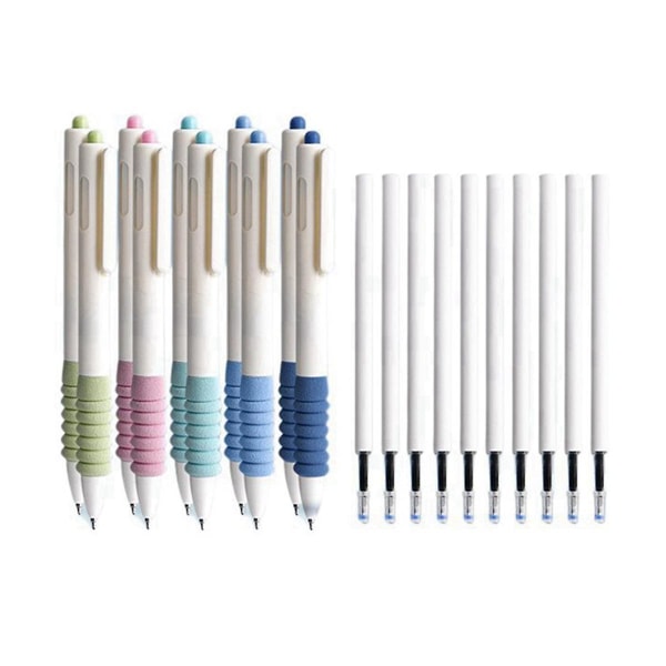 Pensel Spørsmålstegn Penn Push Neutral Pen Soft Grip Brush Ask 0,5 mm Ultrafin pennespiss