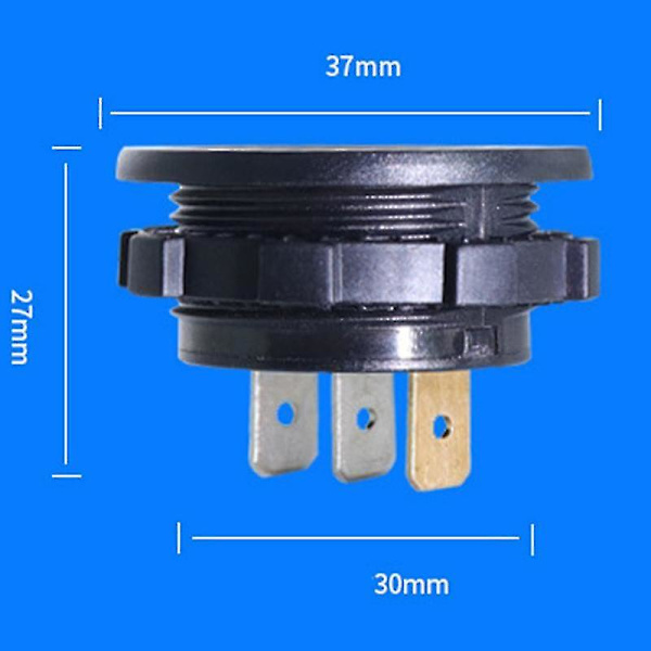 DC 9v til 48v 0-10a digital voltmeter amperemeter spenningsstrømmåler LED-skjerm for 12v 24v elektrisk motorsykkel bil blå