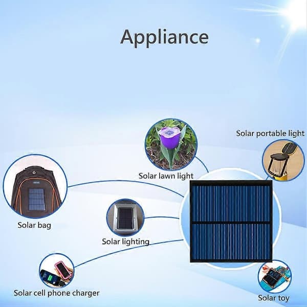 Mini 6V 1W solpanel solsystem DIY til lys mobiltelefonopladere X5Y6