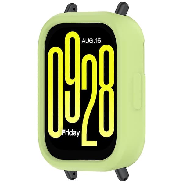 För Xiaomi Redmi Watch 5 Active Silikon Klockfodral Stötsäker Stötfångarram - Lime