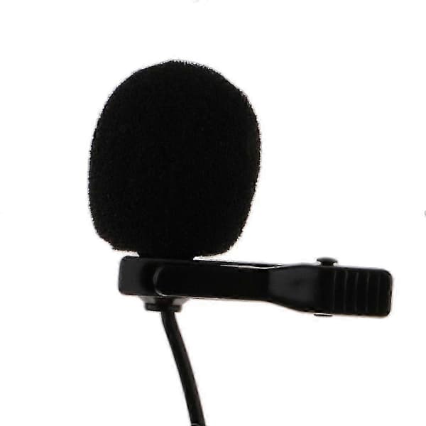 3,5 mm Lavalier Revers slipsenål Mikrofon Mic Til Sennheiser Sort