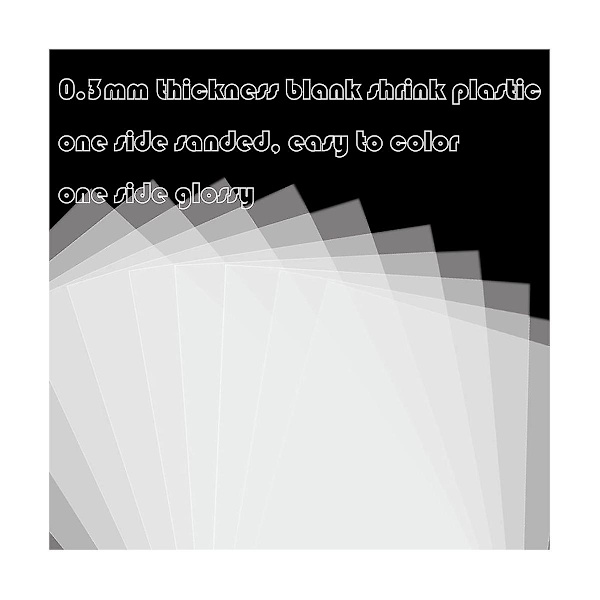 36 stycken krympslangsplastark, krympslangsplastark, krympfilmark Blankt papper för DIY-prydnad