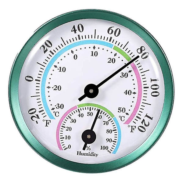 Indendørs og udendørs termometer 2 i 1 temperaturfugtighedsmåler analog hygrometer til indendørs og udendørs.