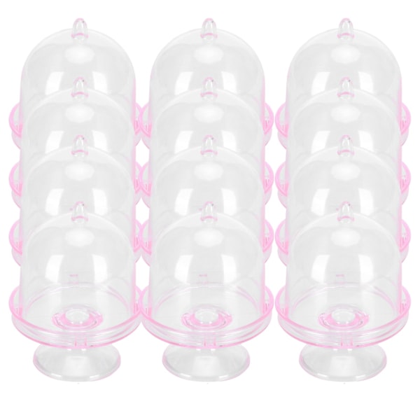 Mini Godisask - Kakställ Cupcakes Display Platta med Lock - Set om 12, Festtillbehör