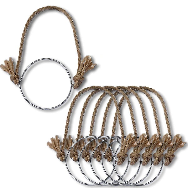 6pack Jute Wire Hangers Rustfrit Stål Håndtag Til Mason Jar, Ball Pint Jar