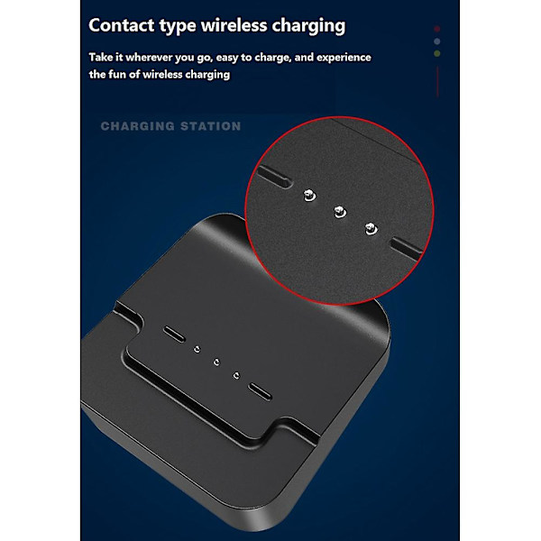 Trådlös USB-laddningsbas för en Elite 2-spelkontroll, laddare för två handkontroller