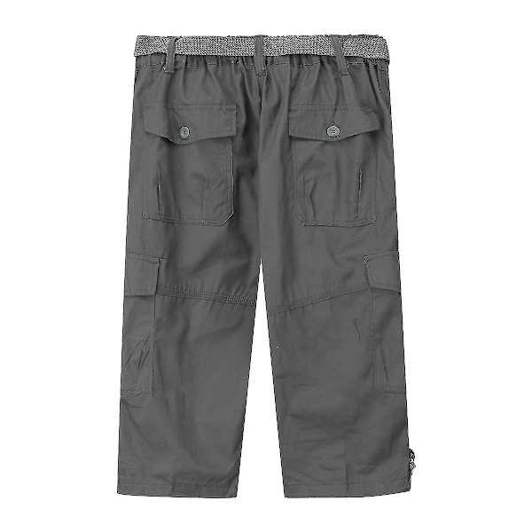 Herr Multi-Pocket Cargo Cropped Byxor