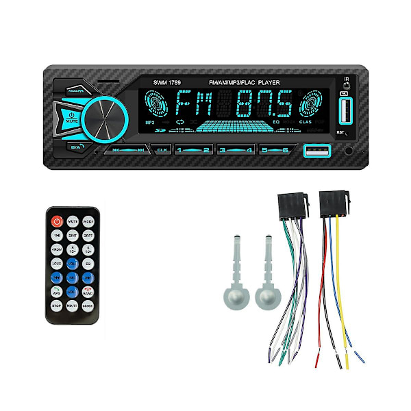Uusi 7-värinen valo FM-radio 1din auton langaton Bluetooth 12v MP3-soitin kortti asetettu U-levy Mul