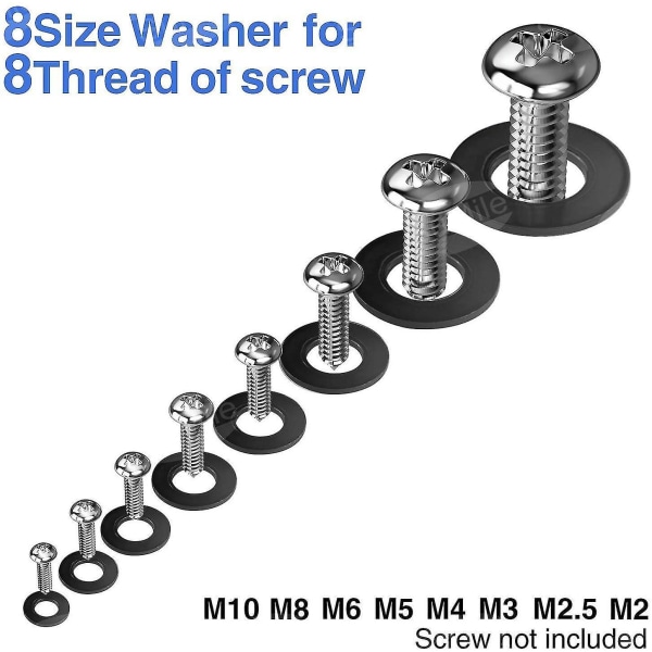 Svarte plastskiver. M2 -m10 Mekanisk skive 500 Stk