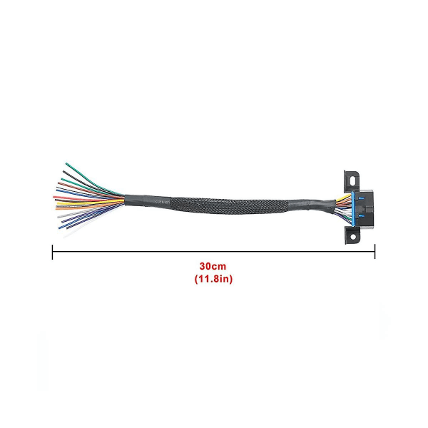 Universal Obd2 16-polet Hun-stik til Åben Obd Kabel Hun-forlængelsesstik Ribbon Interface