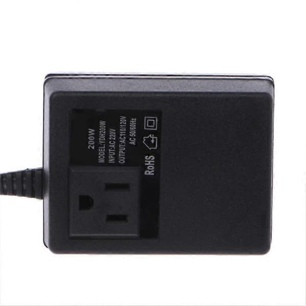 200W AC 220V til 110V Reducer Transformer Konverter Rejse Strøm EU Stik Adapter
