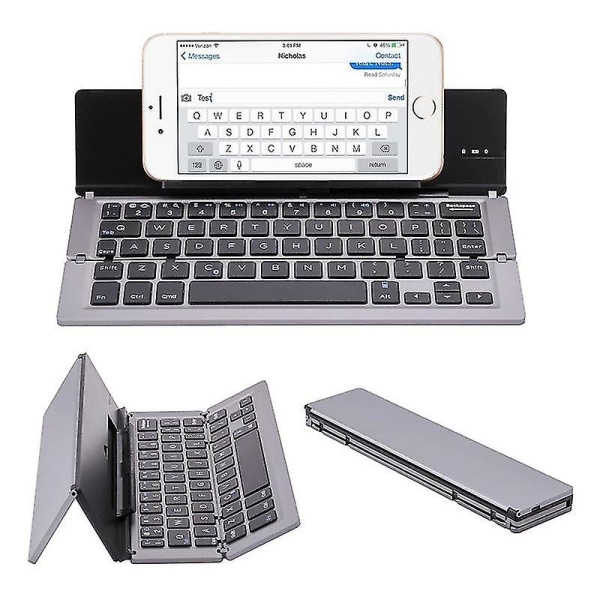 Sammenleggbart Bluetooth-tastatur Bærbart Sammenleggbart trådløst tastatur for Windows, Android, Ios, laptop Multi