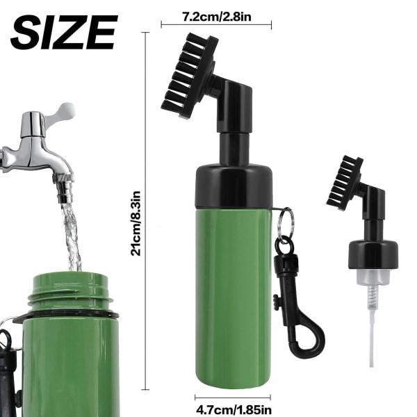 Rengöringsborste för golfklubba Portabelt skurverktyg med påfyllningsbar vattenflaska Nytt