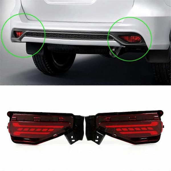 LED Baklyktreflektor for Fortuner 2015-2019 - Tåkelys, Bremslys, Dynamisk Blinklys