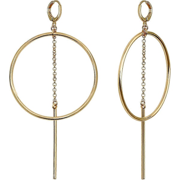 Dingle Hoop Øredobber for Kvinner, 14k Gull/Sølvbelagt Høypolert Søte & Estetiske Øredobber for Kvinner