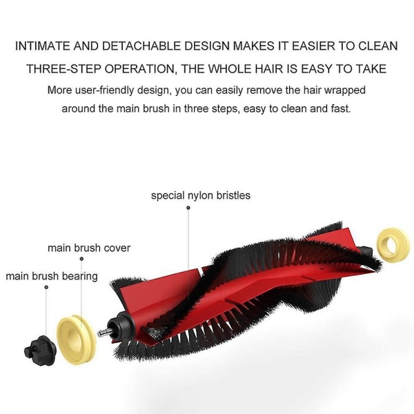 For E5 S5 Max S6 Maxv Robotstøvsuger og mopp Hepa-filter Hovedsidebørster Moppklut erstatningsdel