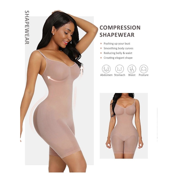 Formende shapewear, body shaper overbust med justerbare stropper, formende body