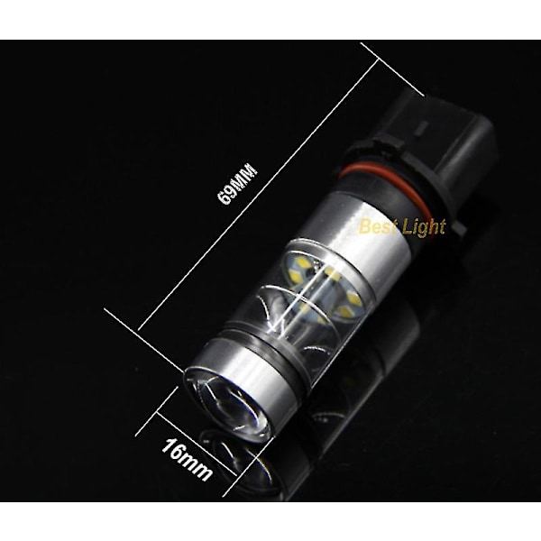2 kpl Hid Xenon White P13w 6000k LED-polttimot Mazda Cx-5 2013-2014 -päiväajovalot sumuvalot