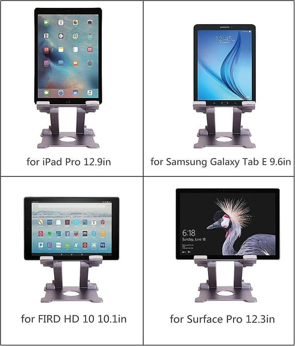 Høy kvalitet Tablet Holder, Justerbar Folding All-aluminium Solid Opptil 13