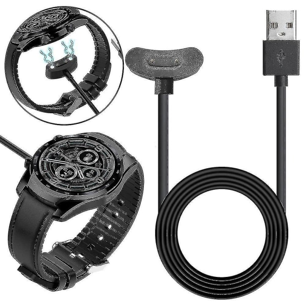 Hurtiglading USB-laderdokking Magnetisk ladeholdere 3,3 fot erstatning for Ticwatch Pro 3 Smart Watch
