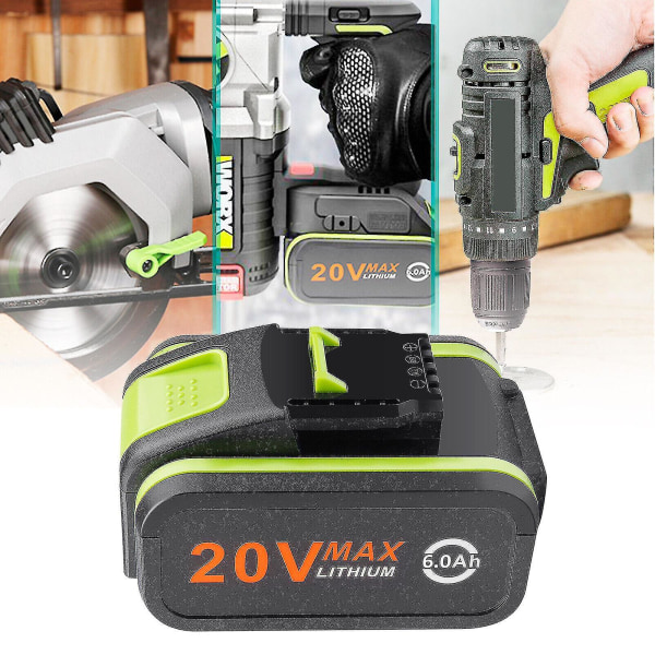 2024 4.0Ah 20V erstatning for Worx-batteri 20V Max Lithium-ion-batteri Kompatibel med Worx-batteri