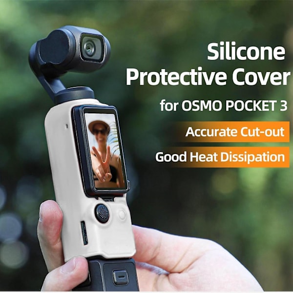 Silikoninen suojakotelo yhteensopiva Dji Osmo Pocket 3:n kanssa, Osmo Pocket 3 -suojaustarvikkeet, lämmönpoistava suojakotelo
