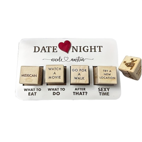 Træ Date Night Dice After Dark Romantisk Date Night Dice Spil Par Spil For Voksne