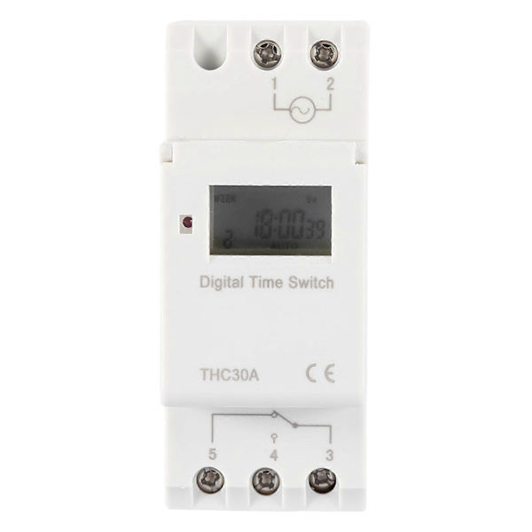 THC 30A Digital Timer Switch Programmerbar Elektronisk Tidskontrolswitch (110V) YEMAA