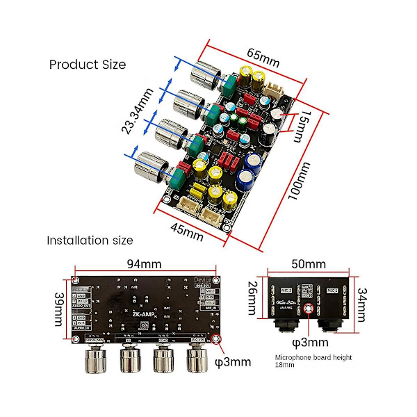 -amp Fever Karaoke Reverb Board Mikrofon K Sang Sangning For-effektkort Dsp Blanding Anti-hvin