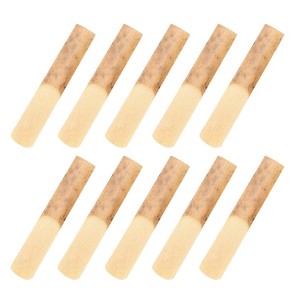 10PCS Bamboo Bb 2.5 Clarinet Reeds Saxophone Accessories with Plastic Cover