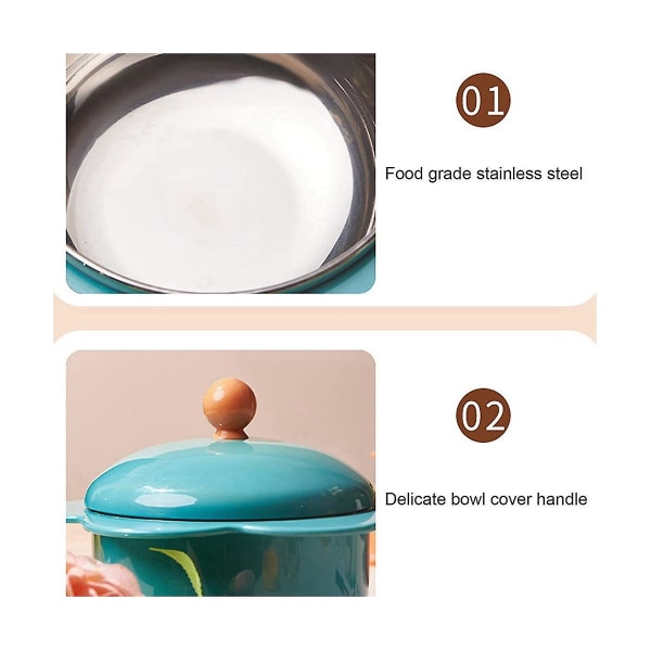 Lovely Sunflower Shape Food Bowl Capacity Deepened Edge Stainless Steel Noodle Bowl Food Bowl