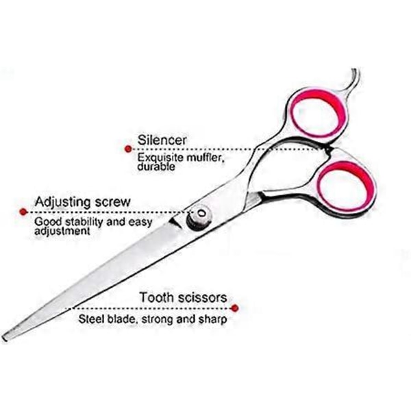AILOVA Hundefrisørsaks i Rustfrit Stål, Buede Blade, Hundefrisørsaks til Hunde og Katte, Hårklippesaks, Barber/Buede Saks (#2)