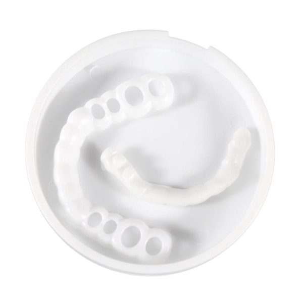6 stk falske tenner tannregulering Hvit Lett å rengjøre Topp bunnen instant finér proteser for selvtillit