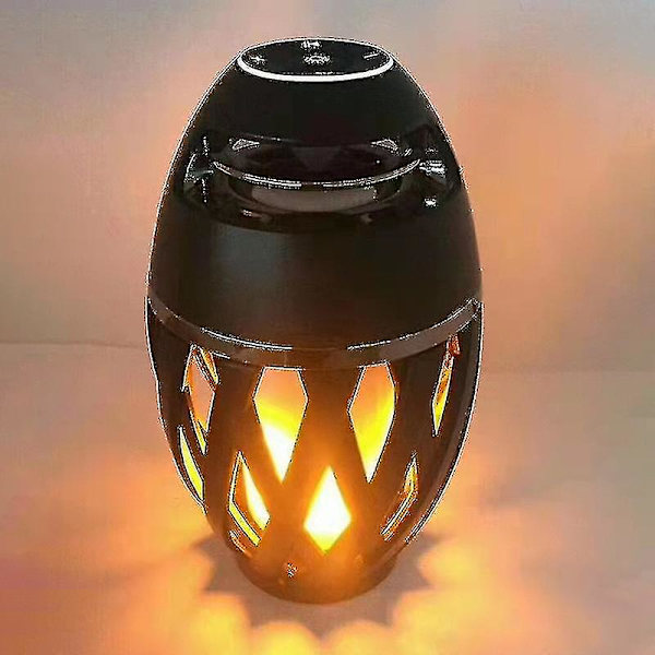 Utomhus Fackla Bluetooth-högtalare med Flame Effect Light, Vattentäta trådlösa högtalare, LED-lykta