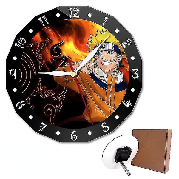 Naruto vækkeur Vægur Skrivebordsur Todimensionelt tegneserieur Julegave Fødselsdagsgave 07