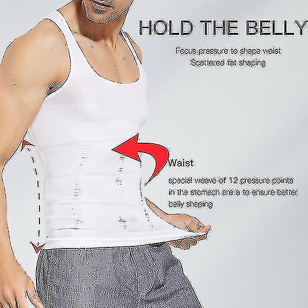 Body Shaper for menn slankende magevest termisk kompresjonsskjorter Ermeløs tanktopp
