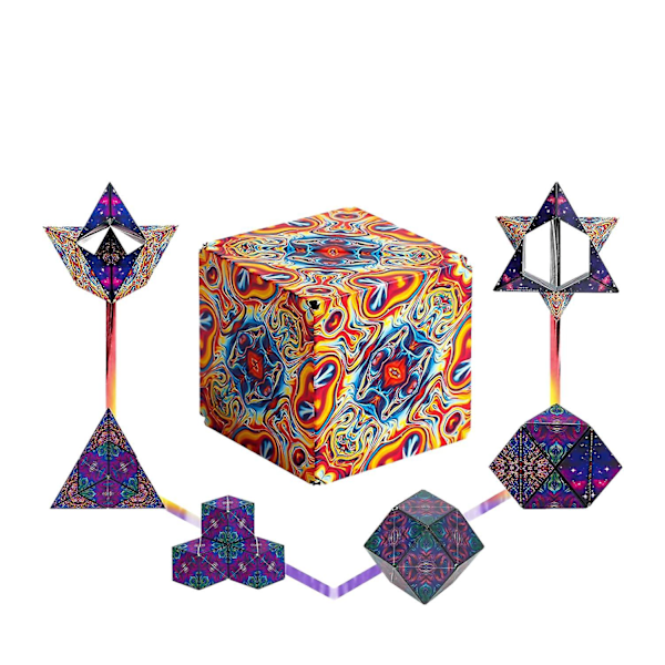 Shape Shifting Box - Prisbelönt, Patenterad Fidget Cube med 36 Sällsynta Jordmagneter - Extraordinär 3D-Magi