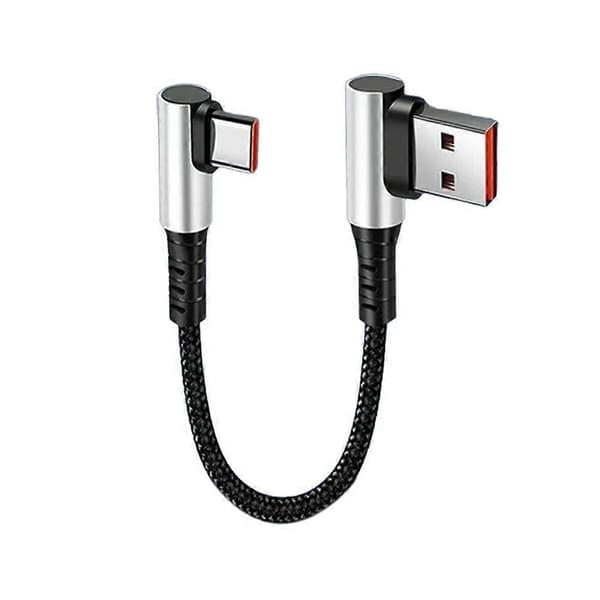USB-C-pikalatauskaapeli 90 asteen kulmalla, lyhyt datakaapeli ZZA7 R1Q8