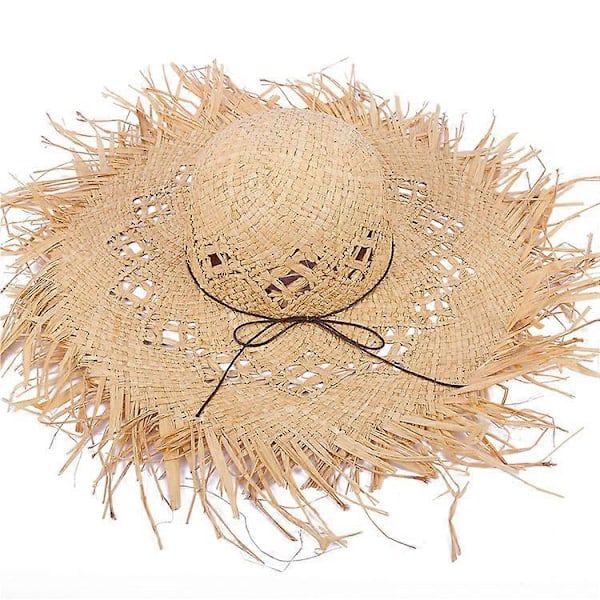 Hat Floppy Strå Sol Strand Rejse Gartner Dame Sommer