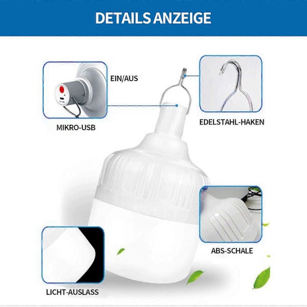 LED-lamppu LED-lyhty LED-retkeilylamppu, 10W, ulkovalaistus, kannettava valonlähde