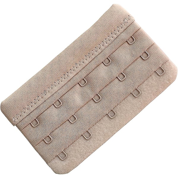 Beige 3 kpl Pehmeä Mukava Rintaliivin Pidennys 5 Koukkua, 5,9 cm x 9,4 cm