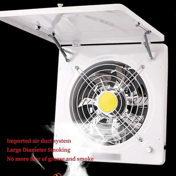 Køkkenudsugningsventilator til vægmontering med låg, udsugningsventilator til røg, 10 tommer badeværelsesventilator