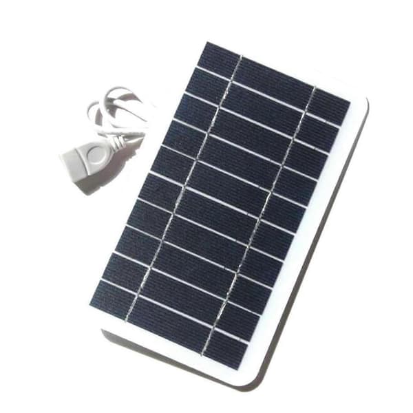 2W 5V Solcellsladdningspanel Solcellsdriven Powerbank-laddare för utomhusbruk