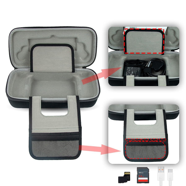 Udskiftning af hård bæretaske til Asus Rog Ally 7 tommer 120hz gaming håndholdt, Rog Ally håndholdt taske, rigelig plads