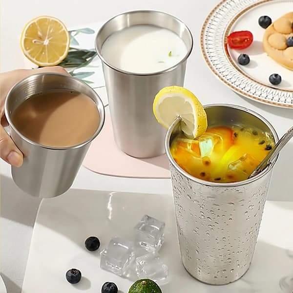 5 ølglas i rustfrit stål - 200 ml (350 stk/stykke) - rustfri stålfarve