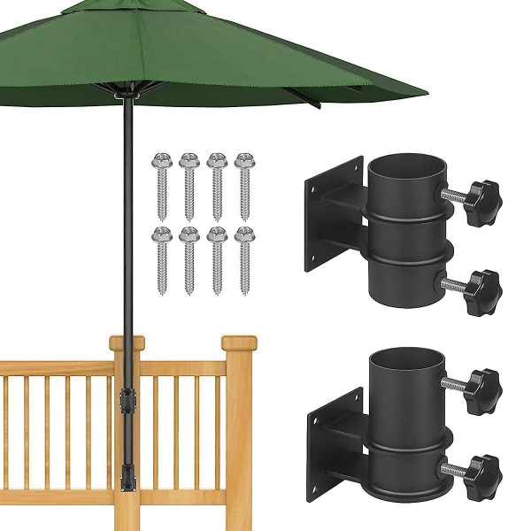 Patio paraplyholder, paraplystativ Kraftig paraplybase og klemme for rekkverk eller dekk i Pa